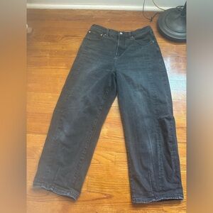 Pistola Eli High Rise Arched Barrel Leg Jeans Black Size 29 Denim Jean